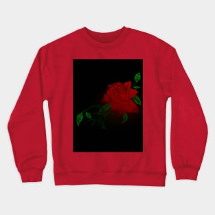 Rose Design Crewneck Sweatshirt